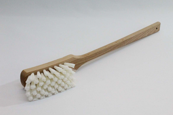 Spülbürste groß, aufgeschweift mit Stiel / Nylon